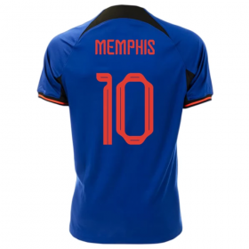 Maillot de Foot Pays-Bas Memphis 10 Extérieur Coupe du monde 2022